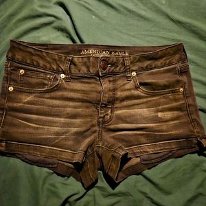 Womens American Eagle Black Shorts Size 10